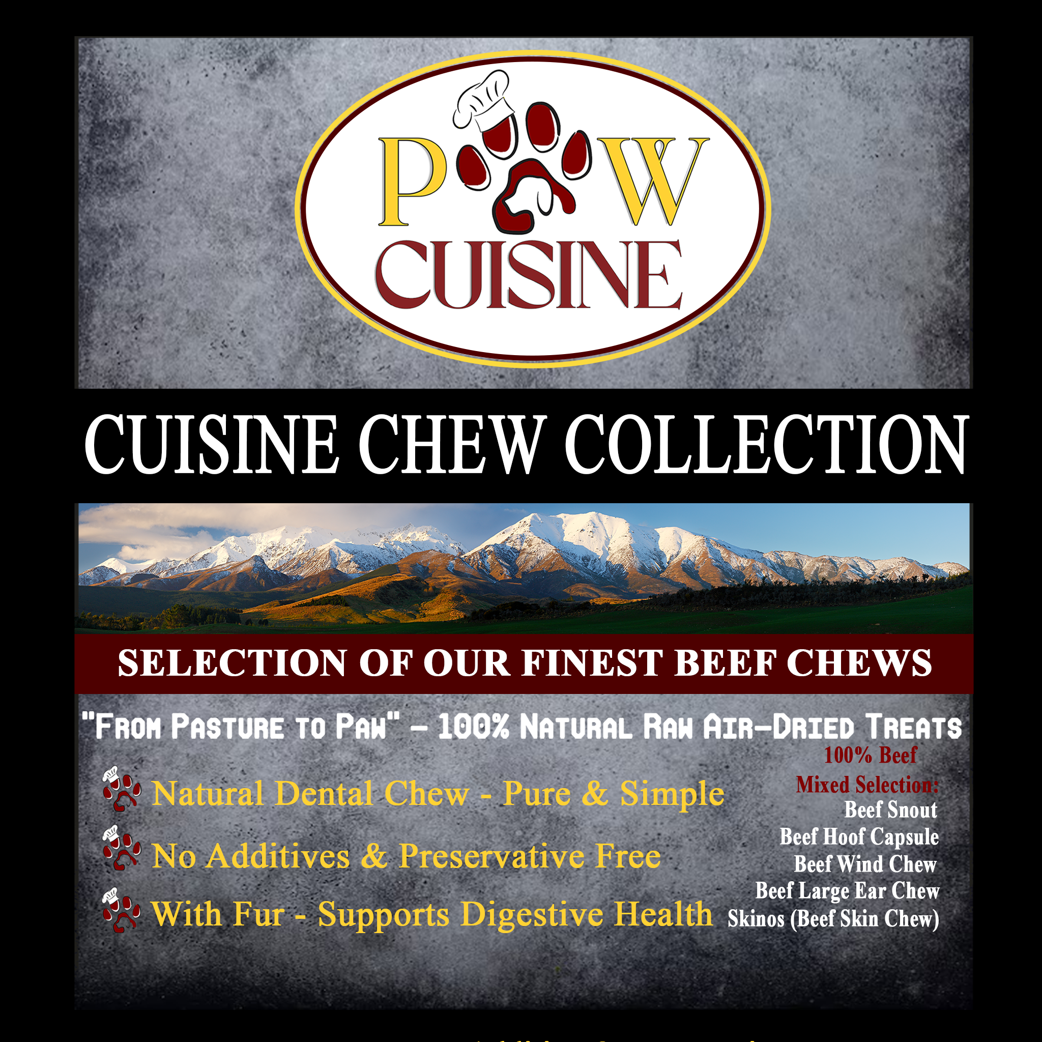 The Beef Chew Collection – Paw Cuisine